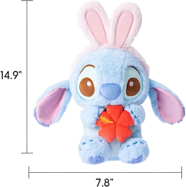 Stitch Pehmolelu 36 cm / 15 tuumaa, Keskikokoinen Lilo ja Stitch pehmolelu, Kaninisarja Stitch nalle lapsille, Pehmeät täytetyt eläimet, Disney Stitch