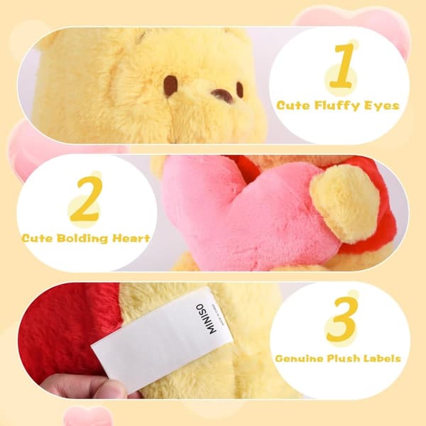 Disney Peter Plys Plys plys 30 cm/11 tommer, Medium Disney bamse, hyggeligt Peter Plys tøjdyr, Peter Plys bamse til Valentinsdagsgaver