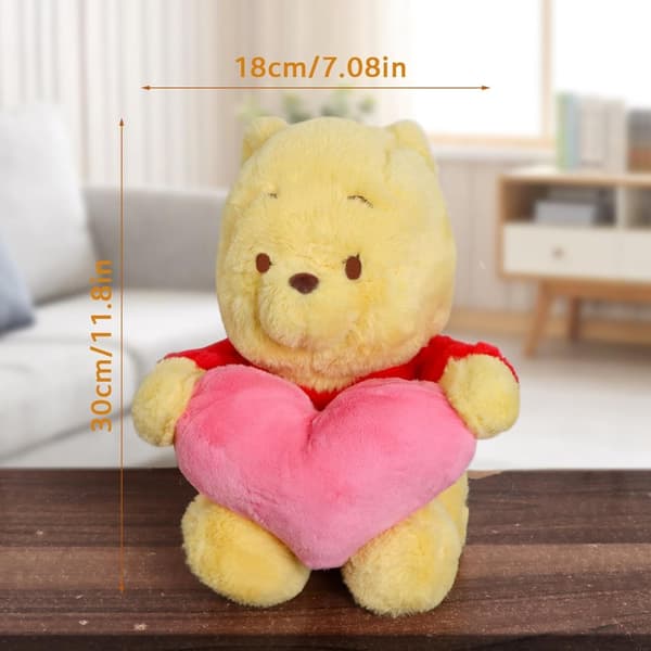 Disney Peter Plys Plys plys 30 cm/11 tommer, Medium Disney bamse, hyggeligt Peter Plys tøjdyr, Peter Plys bamse til Valentinsdagsgaver