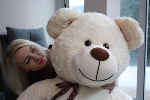 165cm Romantisk 'JEG ELSKER DIG' Blød Bamse - Perfekt Kærlighedsgave til Par