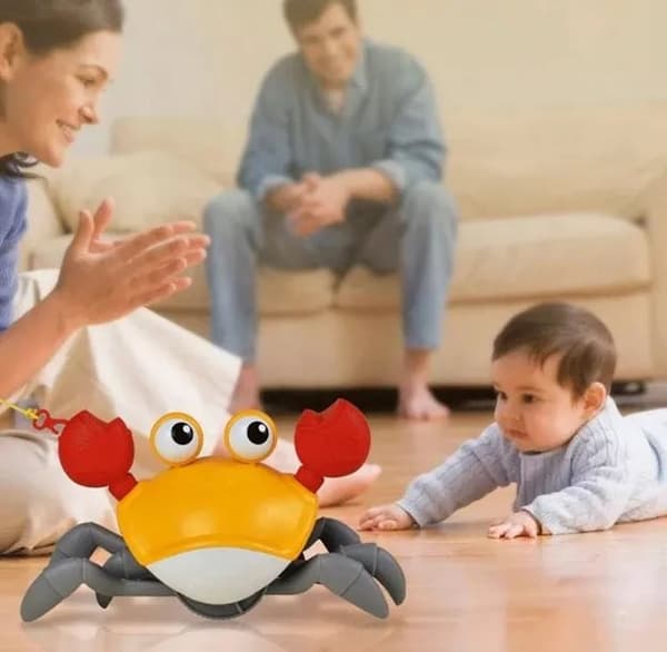 Crawling Crab, Runaway Interactive Toy - Orange