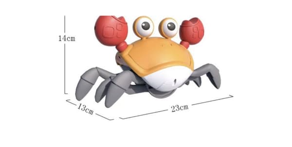 Crawling Crab, Runaway Interactive Toy - Orange