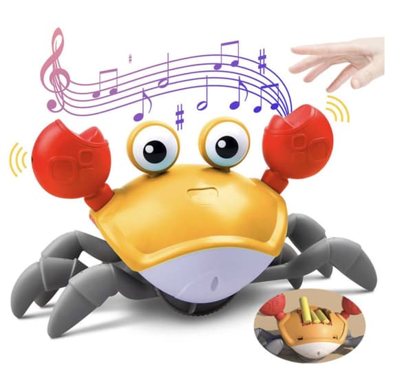 Crawling Crab, Runaway Interactive Toy - Orange
