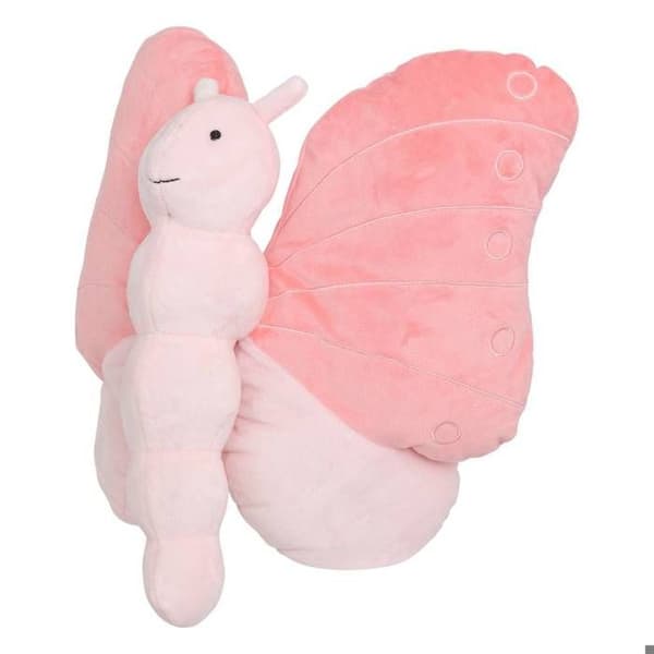 Puffig fjäril "Alma" rosa H28cm - Atmosphera inredningsdesigner - Rosa