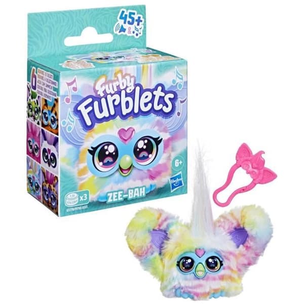 Furby Furblets Zee-Bah, Mini Electronic Plysch för flickor och pojkar, 45+ ljud, 6 år och uppåt, Series 4, Hasbro