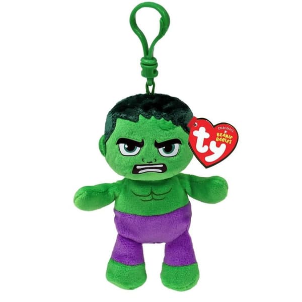 TY Beanie Babies Clip Marvel Hulk gosedjur 12 cm
