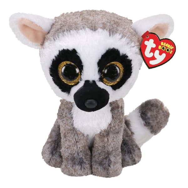 TY Beanie Boos Ringhale Lemur Soft Toy Linus 24 cm