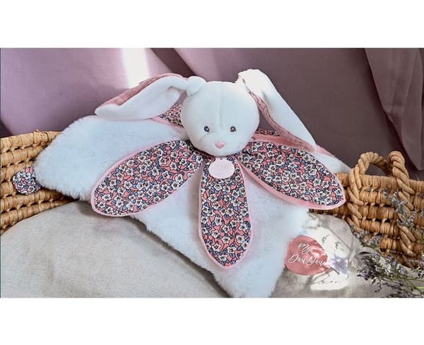 Doudou Kanin Rosa Petal Collection Bohaime - Doudou och Kompanjon - Vit - Spädbarn - Unisex - 0 månader - Födelsetid