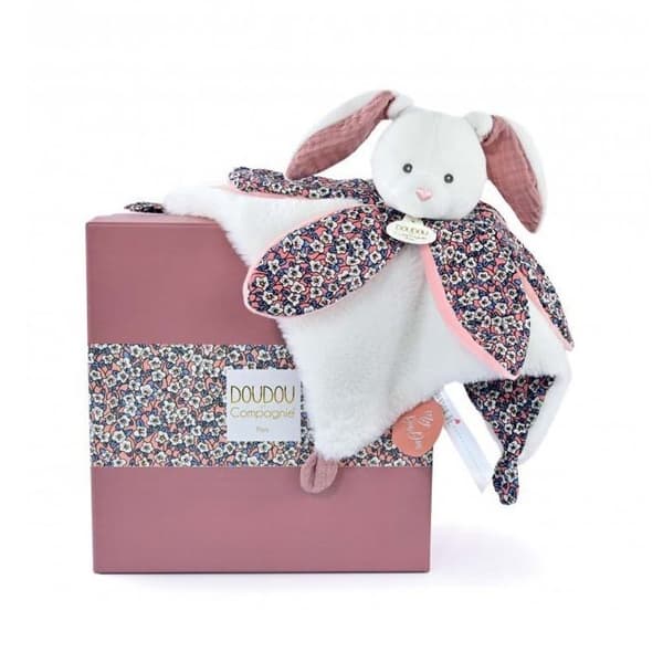 Doudou Kanin Rosa Petal Collection Bohaime - Doudou och Kompanjon - Vit - Spädbarn - Unisex - 0 månader - Födelsetid