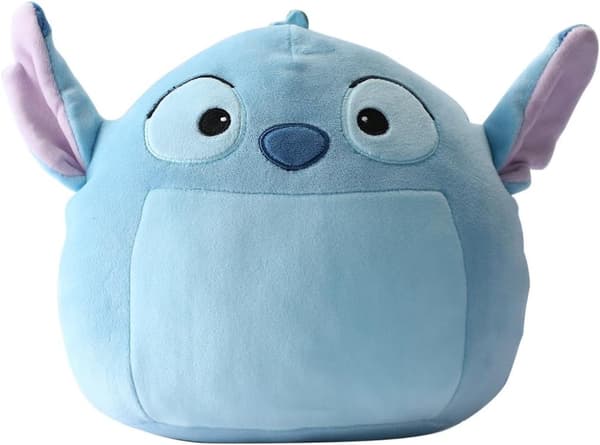MINISO Stitch plyslegetøj, 7,8 tommer/20 cmSeries Stitch blødt legetøj, rund udstoppet blød plysdukke med disketteører
