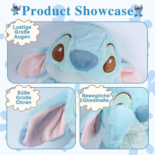 MINISO Stitch Plysdyr 32cm/12inch, Medium Lilo og Stitch Tøjdyr Hide and Seek Series Stitch Teddy til børn