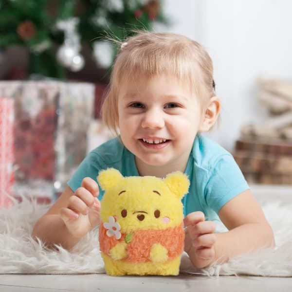 MINISO Nalle Puh plysch 17cm/6.5inch, Nalle Puh mjuk squishy plysch gosedjur, små Nalle Puh mikromallar, Disney