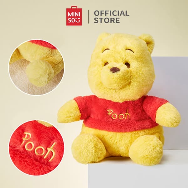 MINISO Peter Plys Plys legetøj 16,9 tommer, stor Peter Plys Collection blødt legetøj, nuttet Peter Plys Bamse Plys til børn