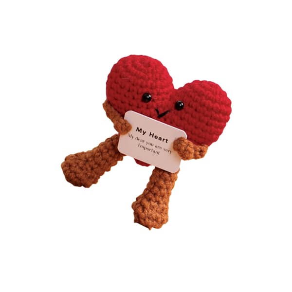 INF Håndlavet Hæklet Amigurumi Hjerte Plys Legetøj