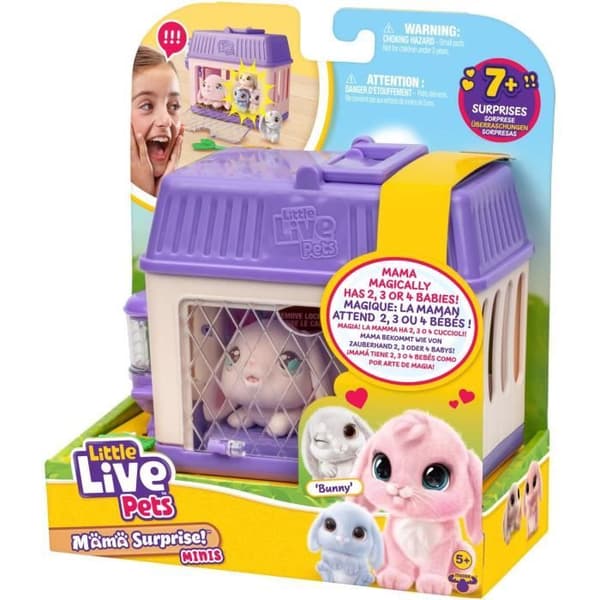 Lekset - LITTLE LIVE DET - Mama Surprise Rabits - Bebisar ingår - Anpassningsbara tillbehör