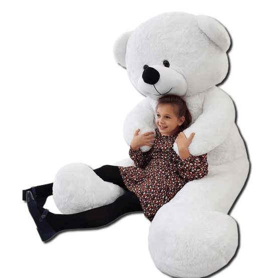 Udstoppet dyr - Stor bamse 2,2 meter Hvid 220 Cm Xxl