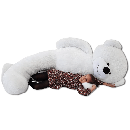 Udstoppet dyr - Stor bamse 2,2 meter Hvid 220 Cm Xxl