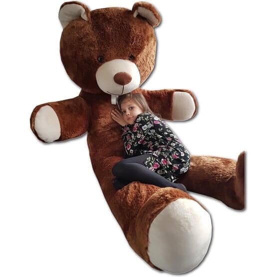 Udstoppet dyr - Stor bamse - 2 Meter Brun 205 Cm - Xxl