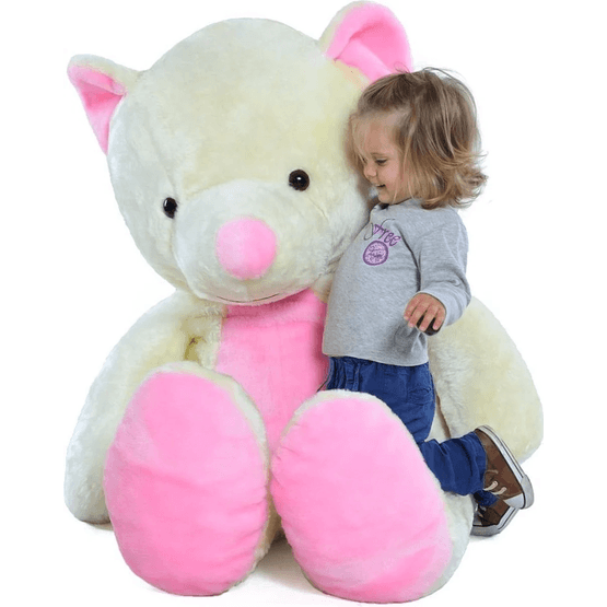 Udstoppet dyr - Stor bamse - Hvid - Blød - 155 Cm - Xl