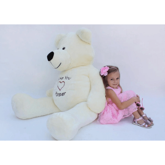 Pehmeä lelu - Nalle Xxl - 180 cm - Love You Forever White