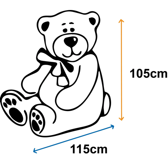 Gosedjur - Nalle Xxl - Beige Rosa - 220 Cm