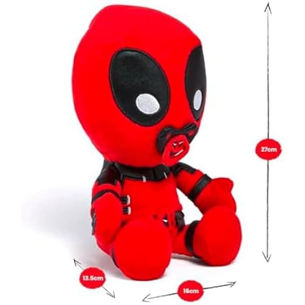 Plyschleksak - SIMBA - Babypool - 26 cm - Röd/Svart - Baby superhjälte MARVEL