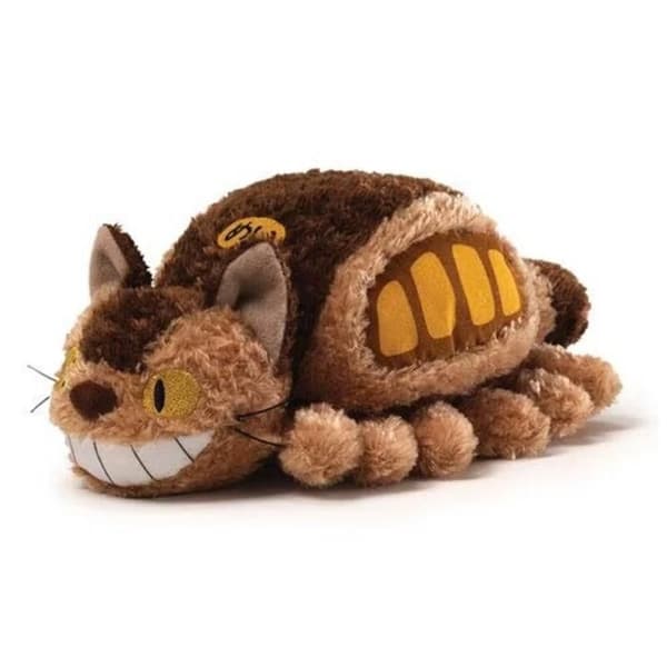 Cat-Bus plyschleksak - SEMIC - 19 cm - Brun och beige - För barn från 3 år