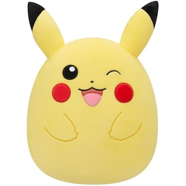 Officiell Pokémon Kudde - BIZAK - Squishmallow 35 cm - Mjuk - Gul - Pokémon Licens