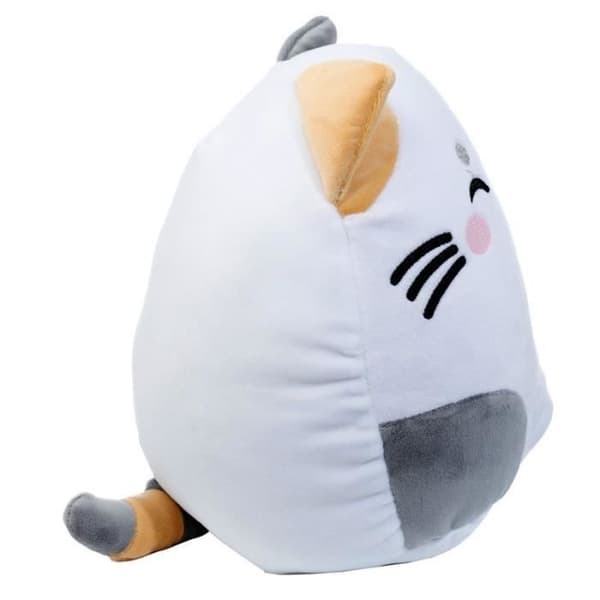 Lola the Feline Puckator Squidglys adoramals kattplyschleksak - vit/orange/svart - 24x16x21 cm