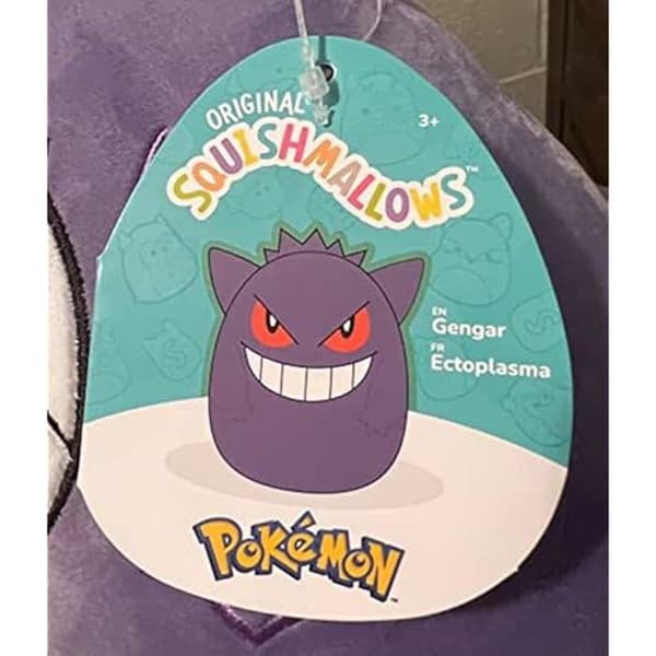Peluche - SQUISHMALLOWS - Gengar - 25 cm - Lila - Pokémon