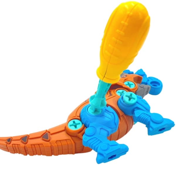 WOOPIE Skruedinosaurer Sæt med 4 stk. Papsæt + 2 skruetrækkere