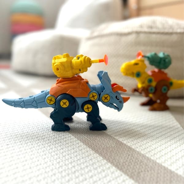 WOOPIE Dinosaurer til Skrue 3 stk. Sæt i en kasse + boremaskine og skruetrækker
