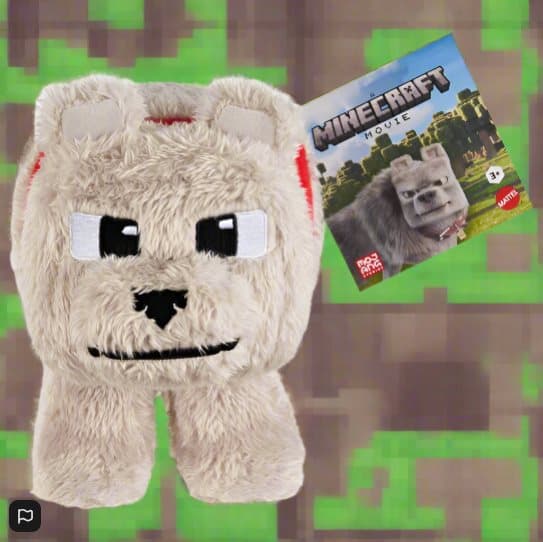 Minecraft Movie Plush Dennis the Wolf 20cm