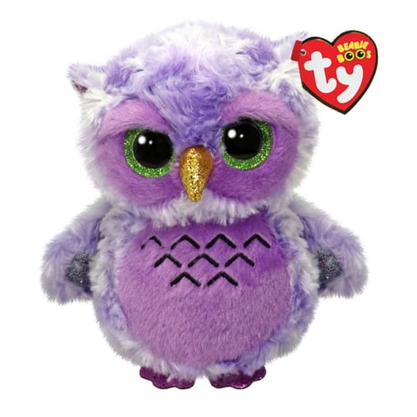 Peluche - TY - Owlivia - Röd - Lila - 17 cm - Mjukhet och kramar
