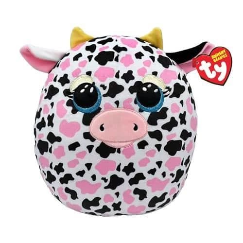 Bonnet Squishy - Ty - Vache Squish-a-Boo - 25,4 cm - Mjuk komfort - Idealiskt present