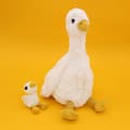 Miniatyrbild 3 av 6: Peluche - Les Déglingos - Jébongou - Mamma gås och bebis - 36 cm - Återvunnen polyester