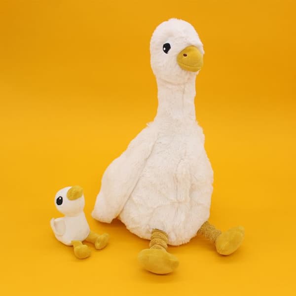 Peluche - Les Déglingos - Jébongou - Mamma gås och bebis - 36 cm - Återvunnen polyester