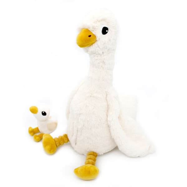 Peluche - Les Déglingos - Jébongou - Mamma gås och bebis - 36 cm - Återvunnen polyester