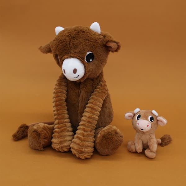 Peluche - Les Déglingos - Hindou - Mamma ko - Gömmer bebis - 24 cm