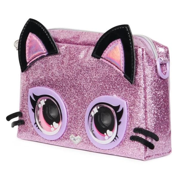 PURSE PETS - Kattungepåse - Rosa glitter - Ljusfunktion - Batterier medföljer