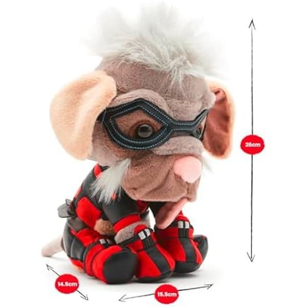 Peluche - SIMBA - Dogpool - 26 cm - Röd/Svart - Under officiell Marvel-licens
