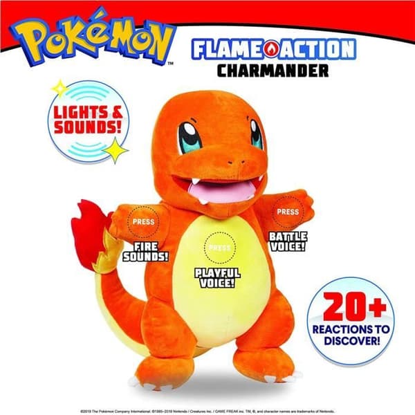 Charmander Pokemon Flame Action Soft Plysch - KARAKTERALTERNATIV - XY - Interaktiv leksak - Blandat - 3 år