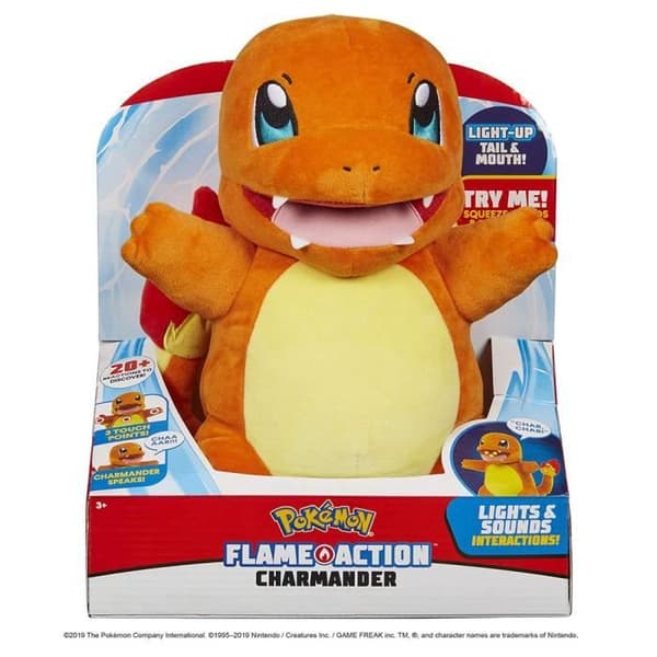 Charmander Pokemon Flame Action Soft Plysch - KARAKTERALTERNATIV - XY - Interaktiv leksak - Blandat - 3 år