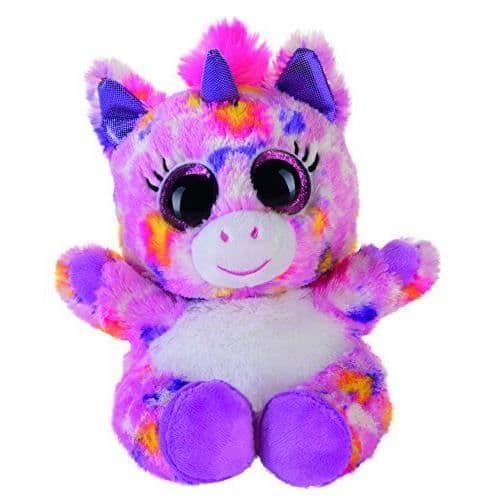 Heinrich Bauer - Blickfänger glittrande Unicorn plysch, paljetter, 15cm, rosa/multifärgad - 14228