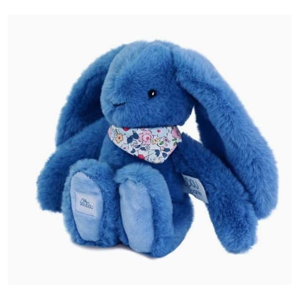 Doudou och Kompani - Kramdjur Kanin Fleurette blå 25 cm