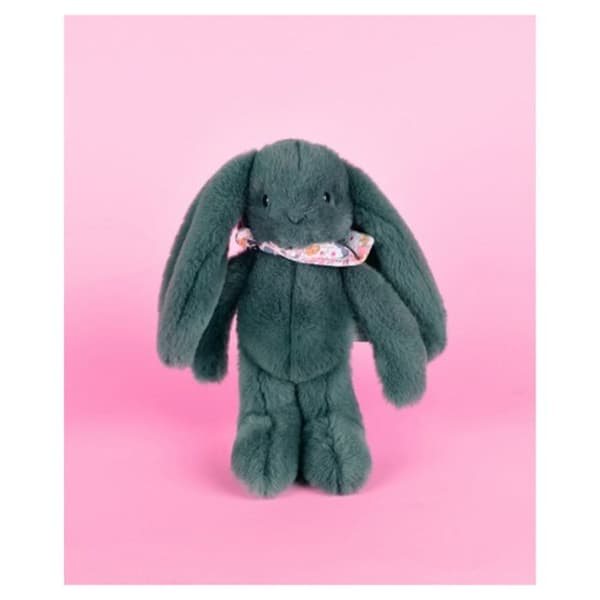 Doudou och Kompani - Plyschkanin Fleurs gröna 25 cm