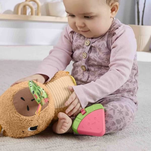 Fisher-Price Mon Capybara Câlins - Nalle med Bitleksak och Rassel - Från 3 månader - HYR54