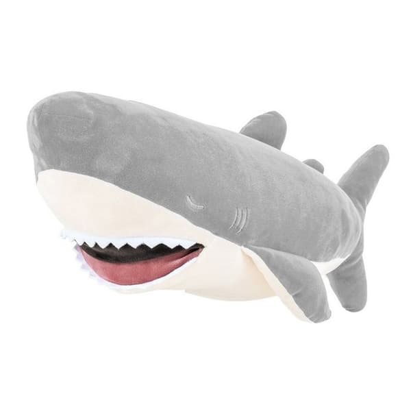 Mjuk leksak - BYXA - Shark - Storlek S - 16 cm - Plysch - Grå