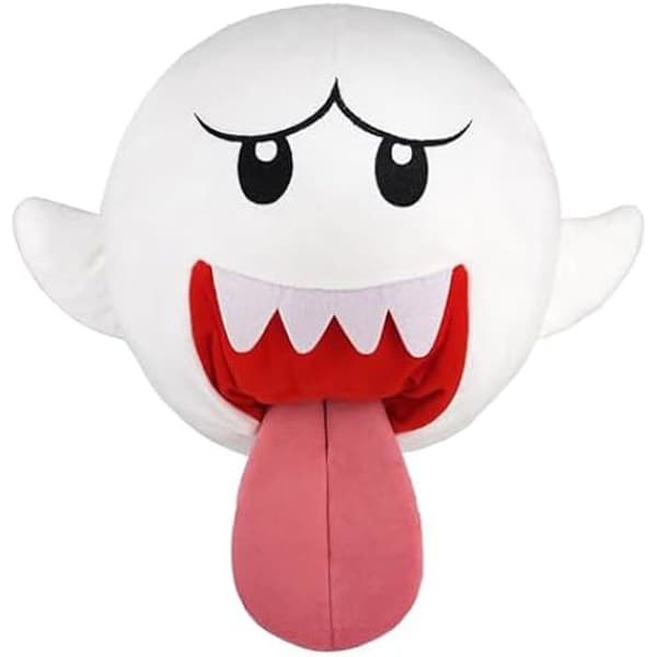Peluche - NINTENDO - Super Mario - Stora Boo 27 cm - Officiell Licens - Mjukhet och Kvalitet