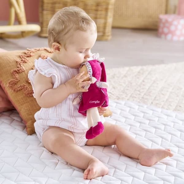 Doudou - COROLLE - Miss Rose Grenadine - 25 cm - vaniljdoft - från födseln